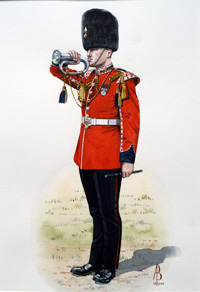Military Uniforms - Bugler, Royal Regiment of Fusiliers (Original) (Signed) Military Uniforms - Bugler, Royal Regiment of Fusiliers (Original) (Signed)