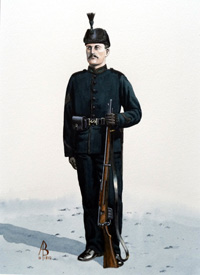 Military Uniforms - Sergeant, Irish Rifles (Original) (Signed) Military Uniforms - Sergeant, Irish Rifles (Original) (Signed)