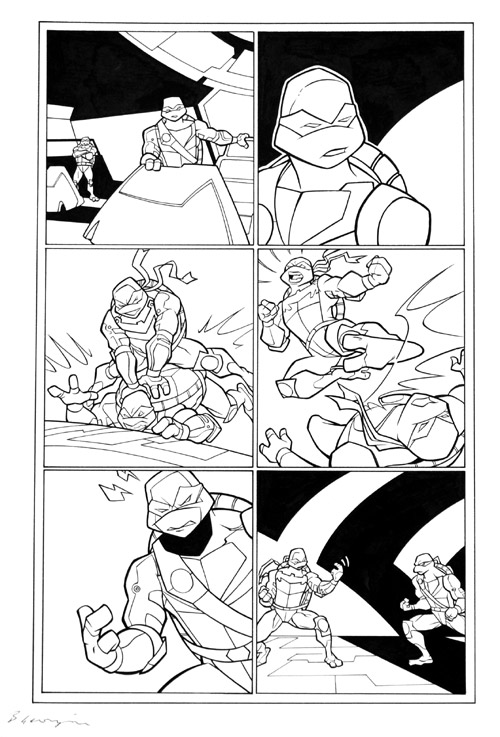 Teenage Mutant Ninja Turtles page 6 (Original) (Signed) by Teenage Mutant Ninja Turtles (Bambos) at The Illustration Art Gallery