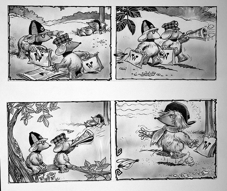 The Wombles: Wake Up Call (TWO pages) (Originals) by The Wombles (Blasco) Art at The Illustration Art Gallery