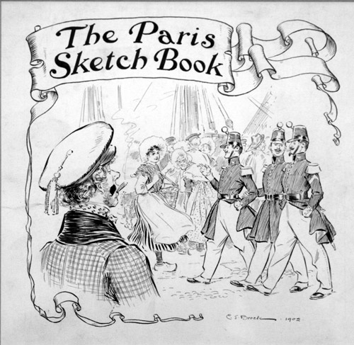 The Paris Sketch Book Title Page (Original) (Signed) by Charles Edmund Brock Art at The Illustration Art Gallery