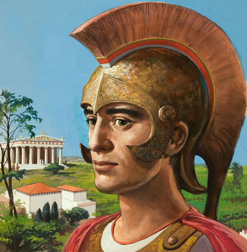 The Splendour of Ancient Greece (Original) by Ralph Bruce Art at The Illustration Art Gallery