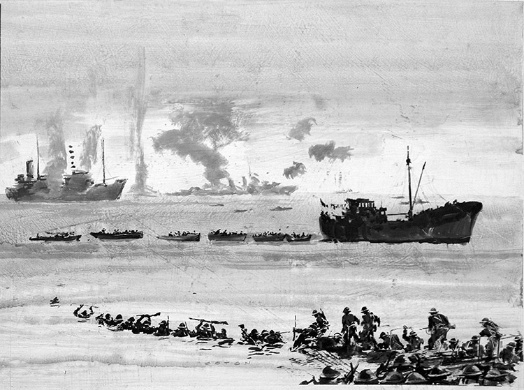 Dunkirk (Original) (Signed) by Other Military Art (Coton) at The Illustration Art Gallery