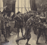 Cromwell dissolving Parliament (Original) (Signed)