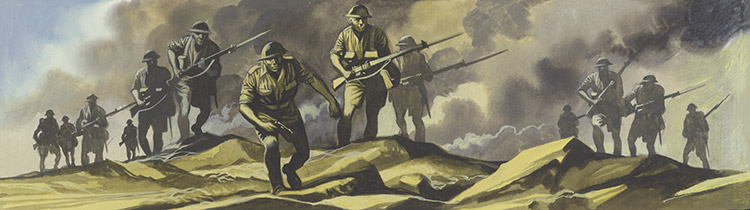 Monty's Advance through North Africa (Original) by World War II (Ron Embleton) at The Illustration Art Gallery