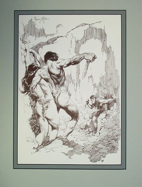 Edgar Rice Burroughs 4 Stone Knives (Limited Edition Print) by Frank Frazetta Art at The Illustration Art Gallery