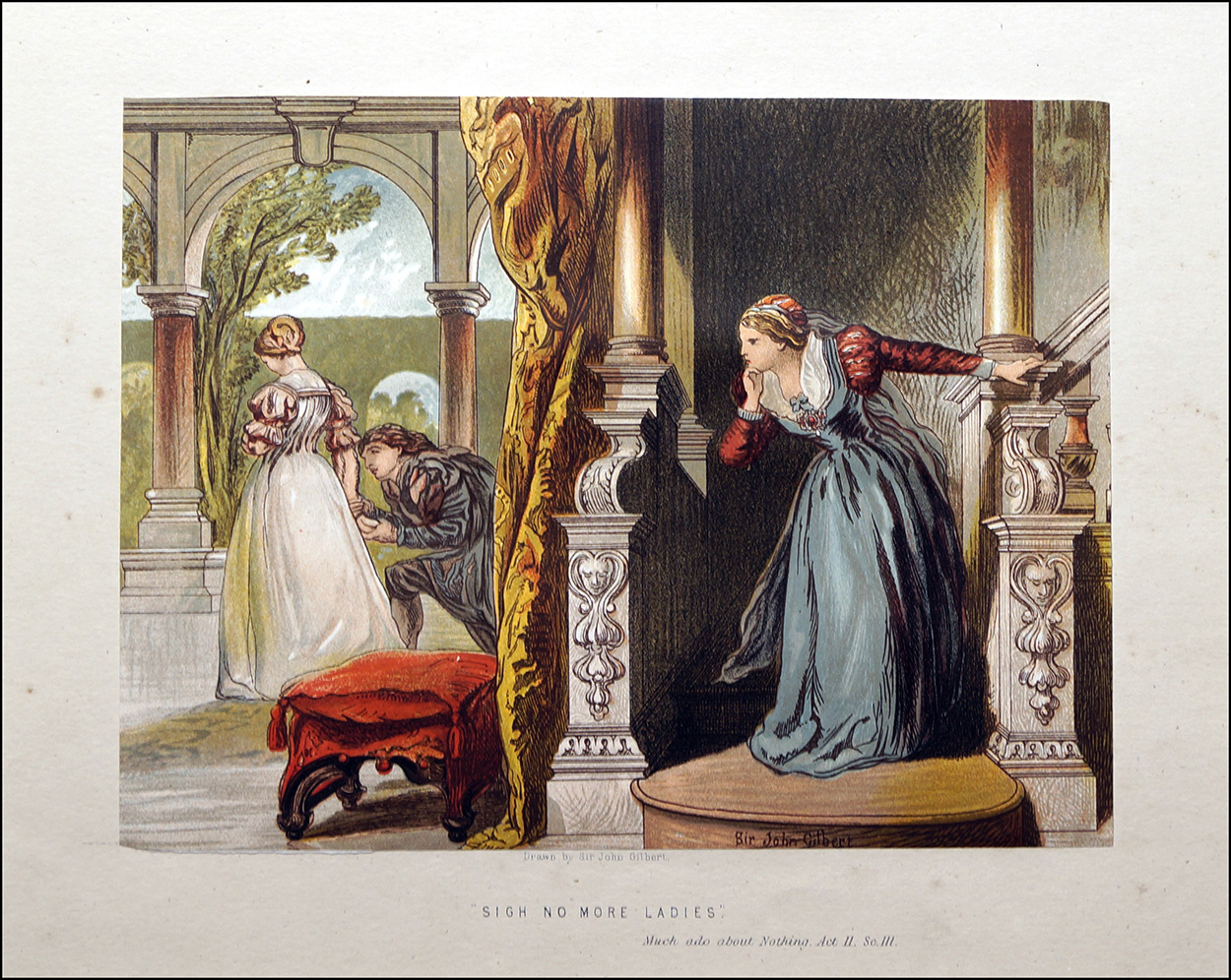 Scenes from Shakespeare - Much Ado About Nothing (Print) art by Sir John Gilbert Art at The Illustration Art Gallery