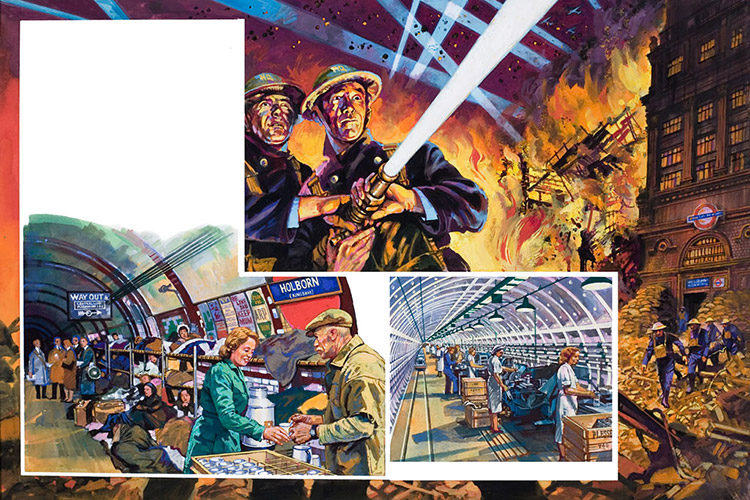 The Blitz! (Original) by Harry Green Art at The Illustration Art Gallery