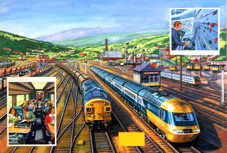 The Age of the Train (Original) by Harry Green Art at The Illustration Art Gallery