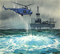 Helicopter & Oil Rig (Original)