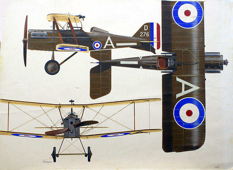 S.E.5a of the Royal Air Force (Original) (Signed) by Hasegawa Art at The Illustration Art Gallery