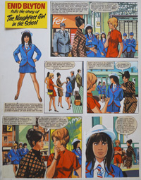 Enid Blyton's The Naughtiest Girl in the School: Miss Thomas and The New Girl (TWO pages) (Originals)