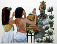 Offerings of food to the God Osiris (Original)