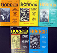 Magazine Of Horror: The Bizarre, The Frightening, The Gruesome 1970 - 71 (5 issues) at The Book Palace