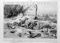 The Battlefield Of Neuve Chapelle (original page from The Sphere 1915) (Print)