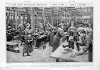 The New Munitions Workers (original page from The Sphere 1915) (Print)
