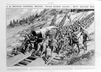Mountain Fastnesses, Trentino (original page from The Sphere 1915) (Print)
