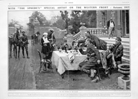 The Only Wounded In The Village (original page from The Sphere 1917) (Print)