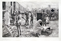 Taking The Wounded Aboard A British Ambulance Train (Limited Edition Print) (Signed)