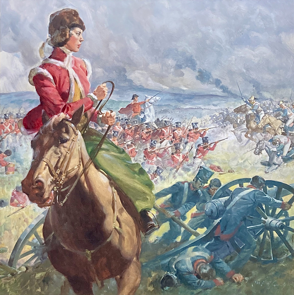 Lady Smith Battles the Forces of Napoleon (Front Cover) (Original) (Signed) art by James E McConnell Art at The Illustration Art Gallery