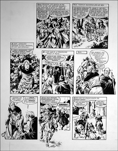 Robin of Sherwood: Herne (TWO pages) (Originals) by Robin of Sherwood (Mike Noble) Art at The Illustration Art Gallery
