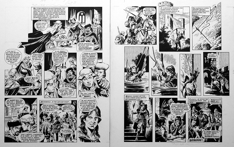 Robin of Sherwood 44-20-1 (TWO pages) (Originals) by Robin of Sherwood (Mike Noble) Art at The Illustration Art Gallery