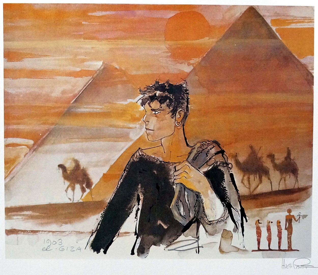 Corto Maltese - Hello Giza! (Print) (Signed) art by Hugo Pratt Art at The Illustration Art Gallery