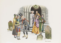 A Christmas Carol: After the Church Service (Original) (Signed)