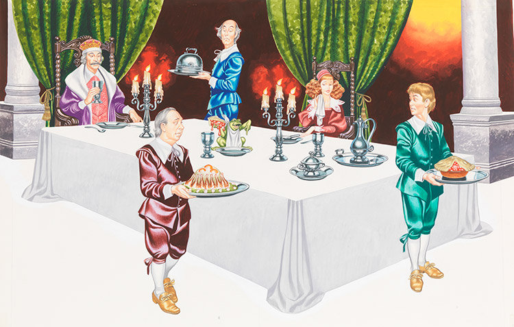 A Sad Repast (Original) by The Frog Prince (Ron Embleton) at The Illustration Art Gallery