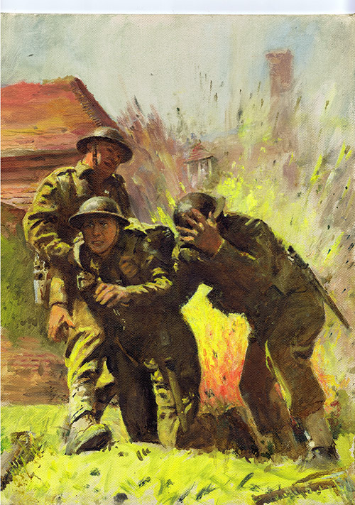 War Picture Library cover #17  'Commandos Die Hard' (Original) by Septimus Scott Art at The Illustration Art Gallery