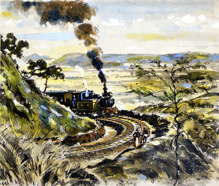 The Tracks of an Imperial Past (Original) by John S Smith Art at The Illustration Art Gallery