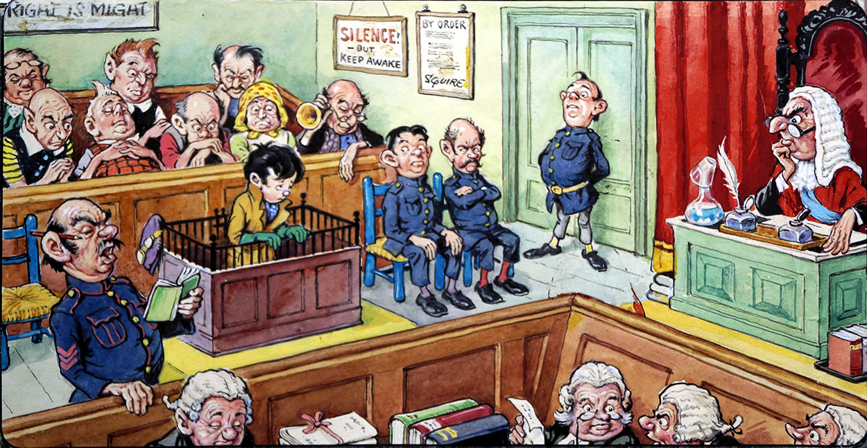 Norman Gnome On Trial (Original) art by Geoff Squire Art at The Illustration Art Gallery