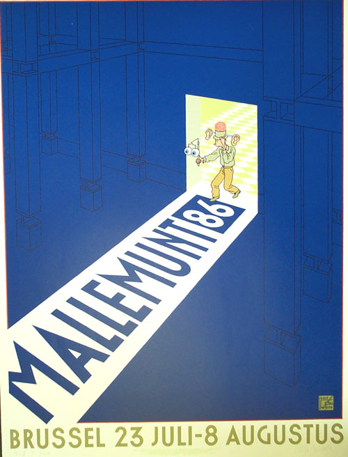 Exhibition Poster, Mallemunt 86 (Print) by Joost Swarte Art at The Illustration Art Gallery