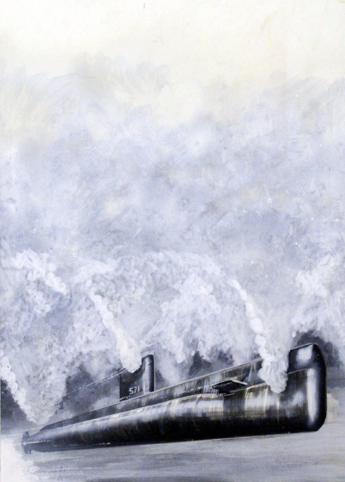 Submarine Nautilus 1 (Original) by Mike Tregenza Art at The Illustration Art Gallery