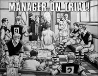 Manager On Trial - Football Story (TWO illustrations) (Originals)