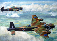 Aeroplanes - Halifax and Sterling Heavy Bombers (Original) (Signed)